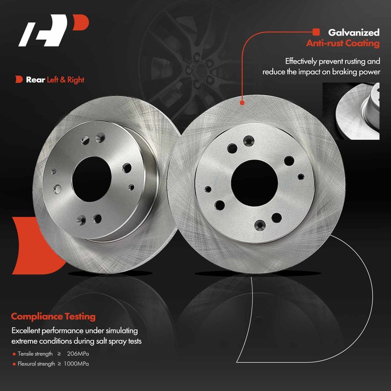Rear Disc Brake Rotors for Honda Accord 1991-1997 Acura CL 1997 2.2L 2.7L