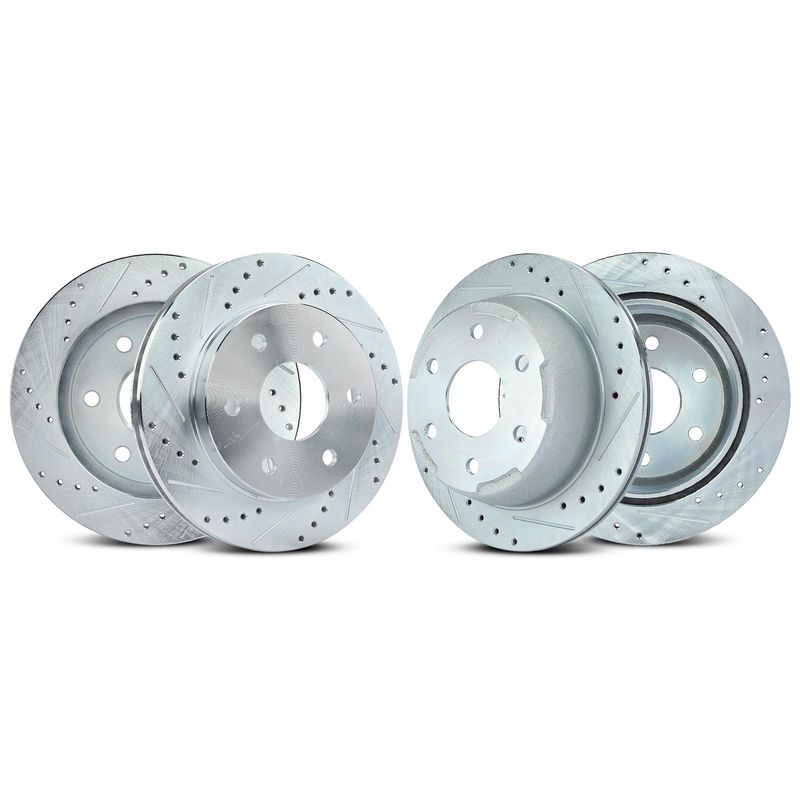 Front & Rear Drilled Disc Brake Rotors for Chevrolet Silverado 1500 Cadillac GMC