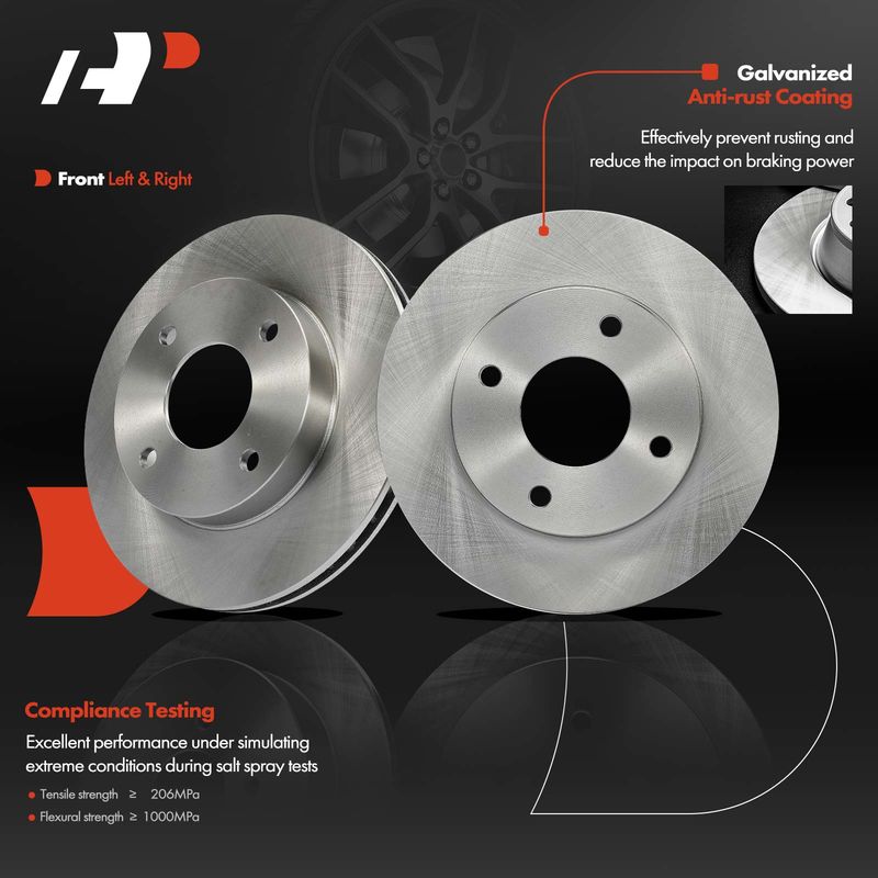 Front Disc Brake Rotors for Nissan Sentra 2000-2006 L4 1.8L
