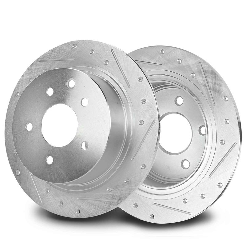 Rear Drilled Disc Brake Rotors for Nissan Altima 02-21 Maxima 04-08 Juke 04-08