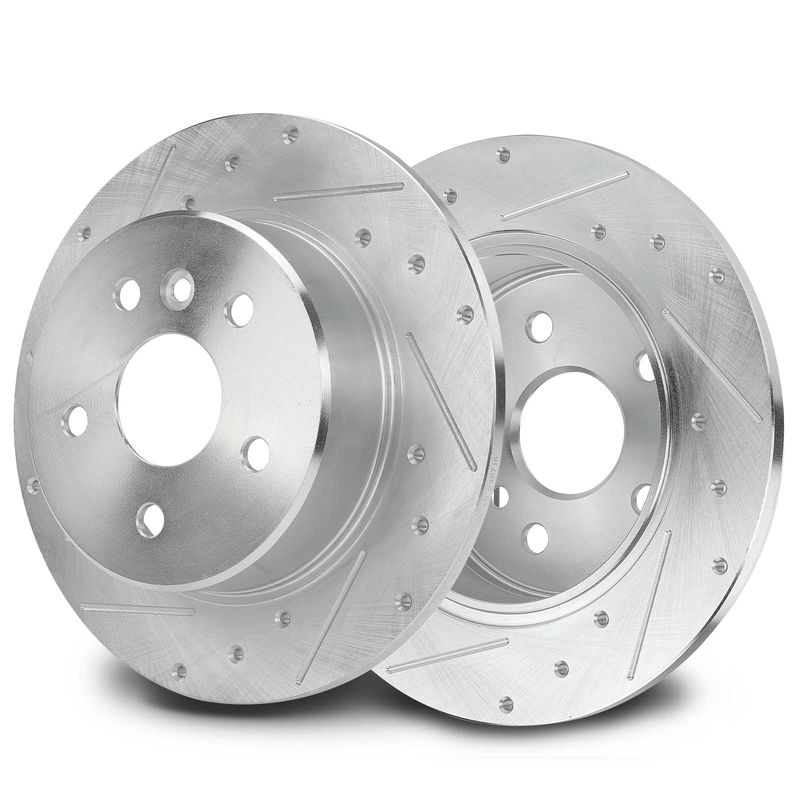 Rear Drilled Disc Brake Rotors for Toyota Avalon 2000-2004 3.0L