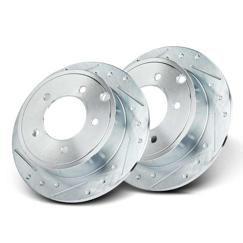Rear Drilled Disc Brake Rotors for Jeep Patriot Mitsubishi Lancer Chrysler 200