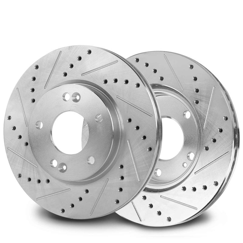 Front Drilled Disc Brake Rotors for Hyundai Elantra 11-20 Veloster Kia Forte5