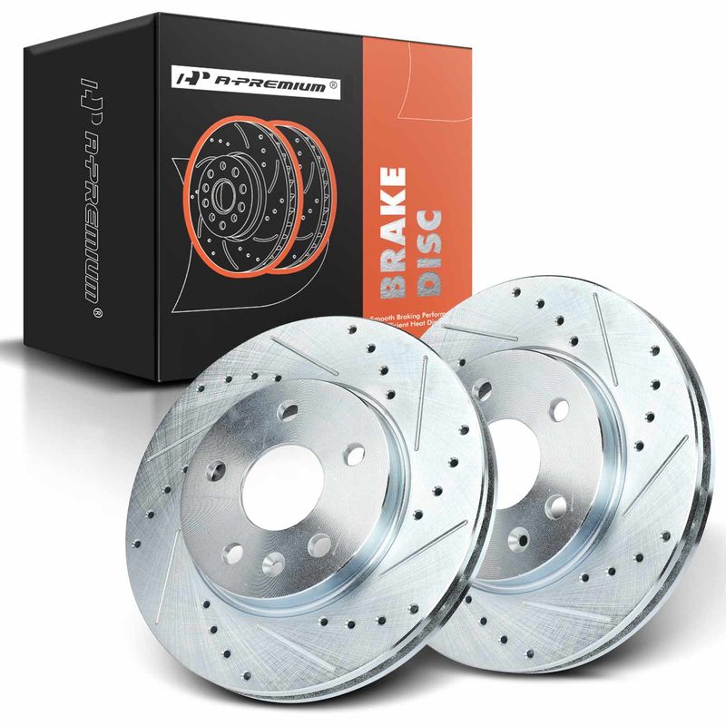 Front Drilled Disc Brake Rotors for Chevrolet Malibu 13-16 Buick Regal 11-17