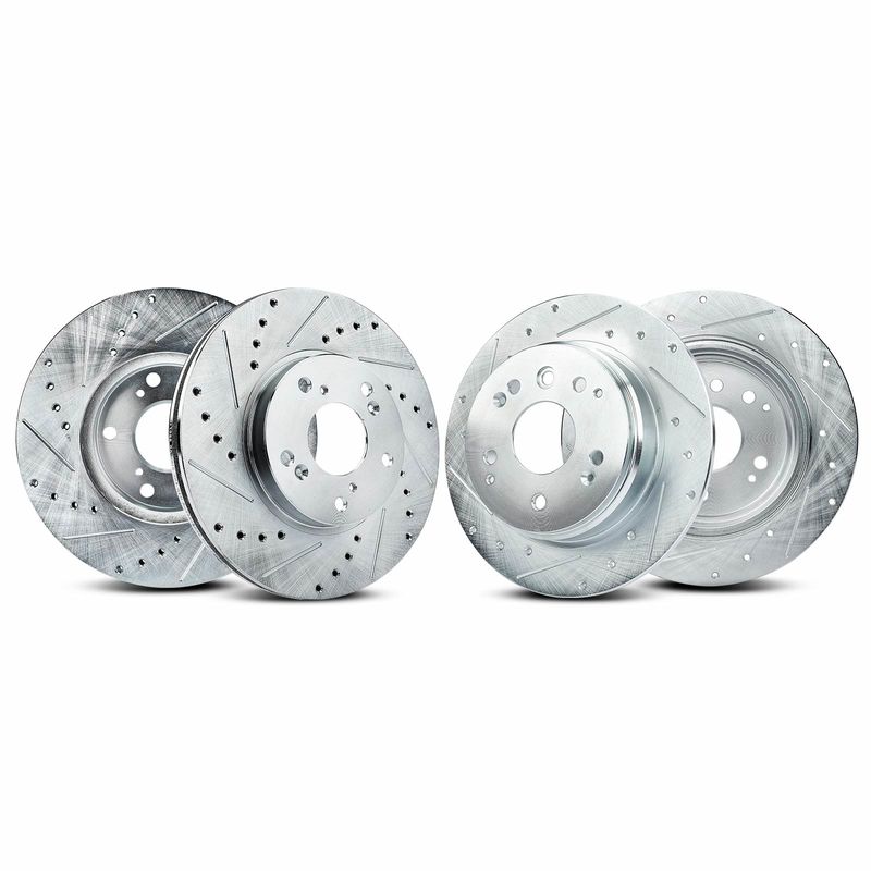 Front & Rear Drilled Disc Brake Rotors for Honda Element 2003-2011 L4 2.4L