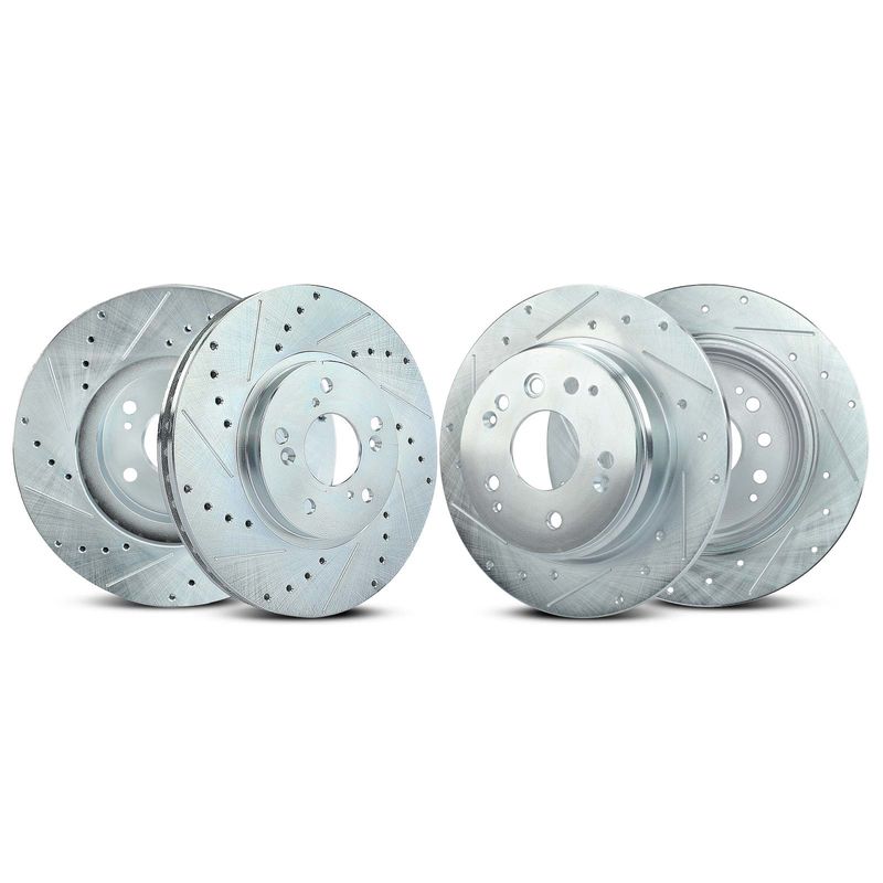 Front & Rear Drilled Disc Brake Rotors for Acura TL 2004-2008 V6 3.2L