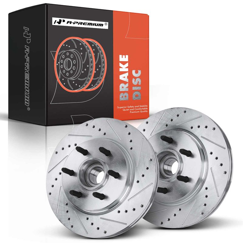 Front Drilled Disc Brake Rotors for Ford F-150 04-08 Lincoln Mark LT 06-08