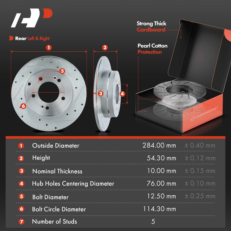 Front & Rear Drilled Rotors & Ceramic Brake Pads for Hyundai Sonata Kia Optima