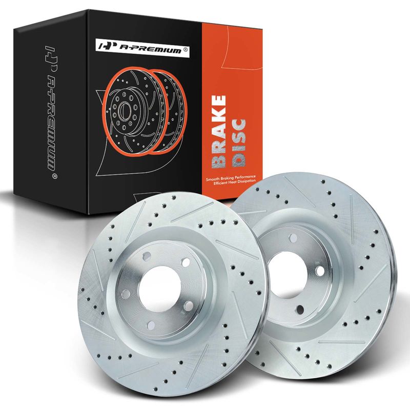 Front Drilled Brake Rotors for Ford Edge 2007-2014 Lincoln MKX 2007-2015