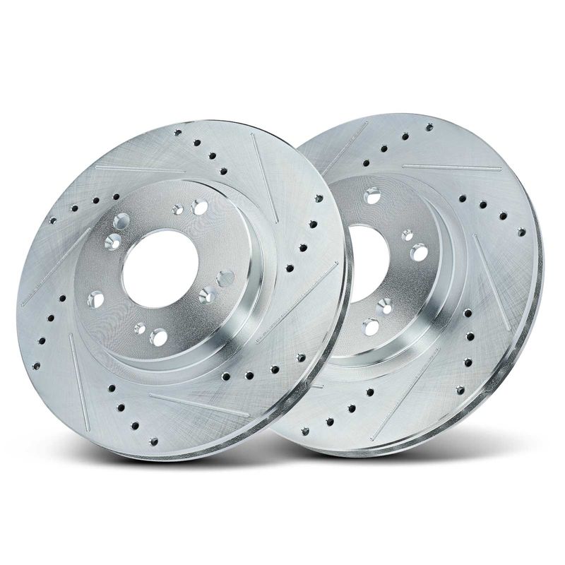 Front Drilled Brake Rotors for Honda CR-V 2002 2003 2004 L4 2.4L