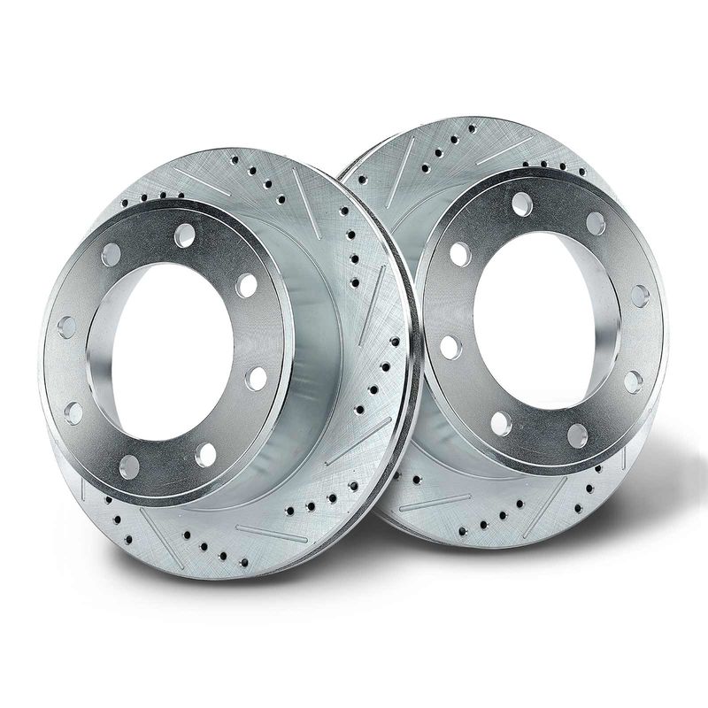 Rear Drilled Brake Rotors for Ford Excursion 00-05 F-250 Super Duty 99-04