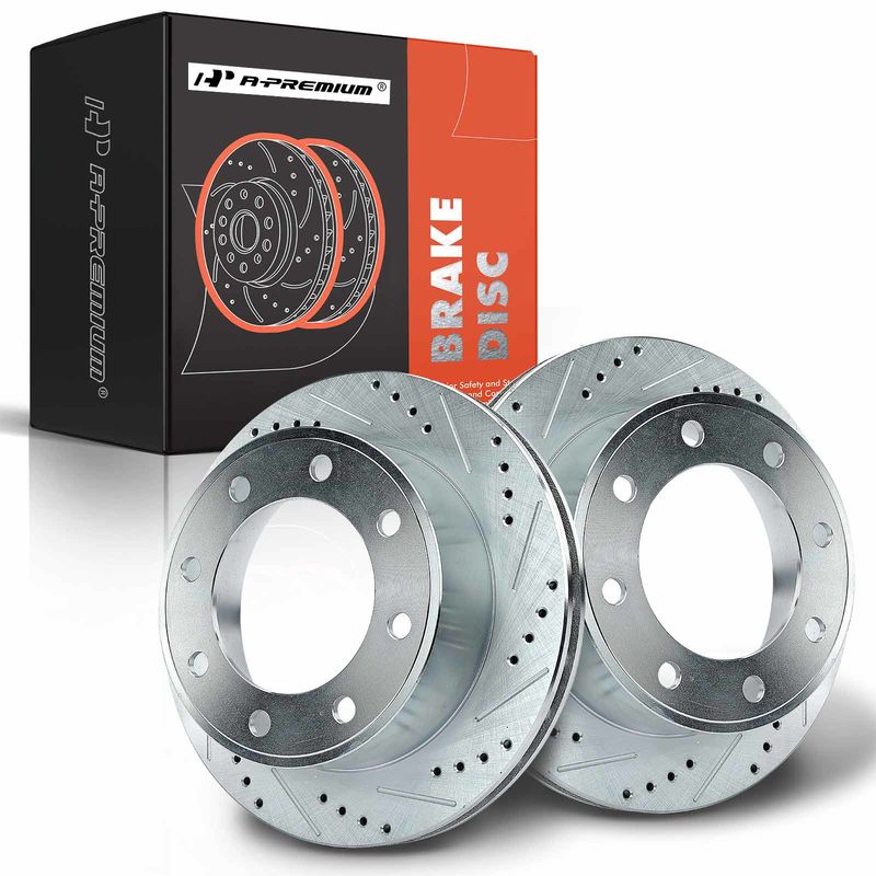 Rear Drilled Brake Rotors for Ford Excursion 00-05 F-250 Super Duty 99-04