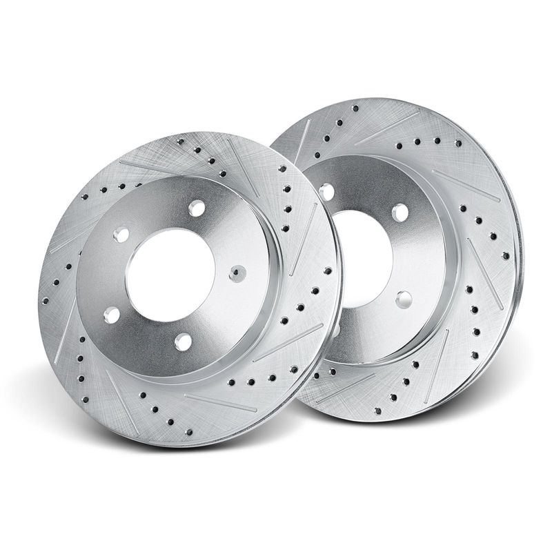 Front Drilled Brake Rotors for Ford F-150 1997-2004 4WD with 5-Lug
