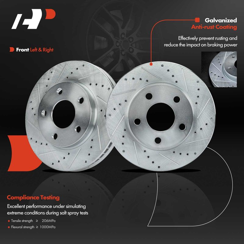 Front Drilled Brake Rotors for Buick Century LeSabre Chevy Venture Pontiac Olds