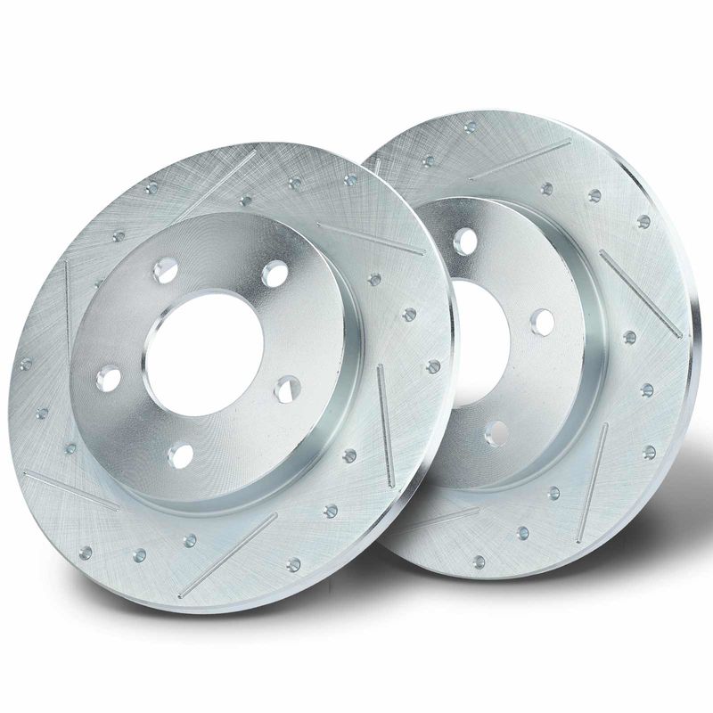 Rear Drilled Brake Rotors for Buick Allure LaCrosse 05-09 Chevy Pontiac