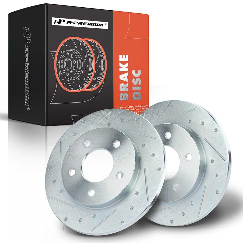 Rear Drilled Brake Rotors for Buick Allure LaCrosse 05-09 Chevy Pontiac