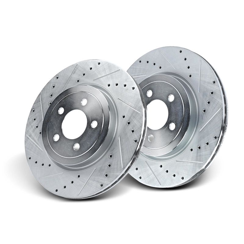 Front Drilled Brake Rotors for Dodge Challenger 09-22 Charger Magnum Chrysler 300