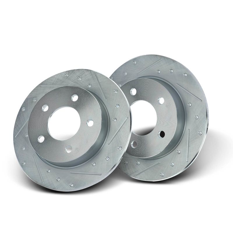 Rear Drilled Brake Rotors for Mazda 3 2004-2013 L4 2.0L