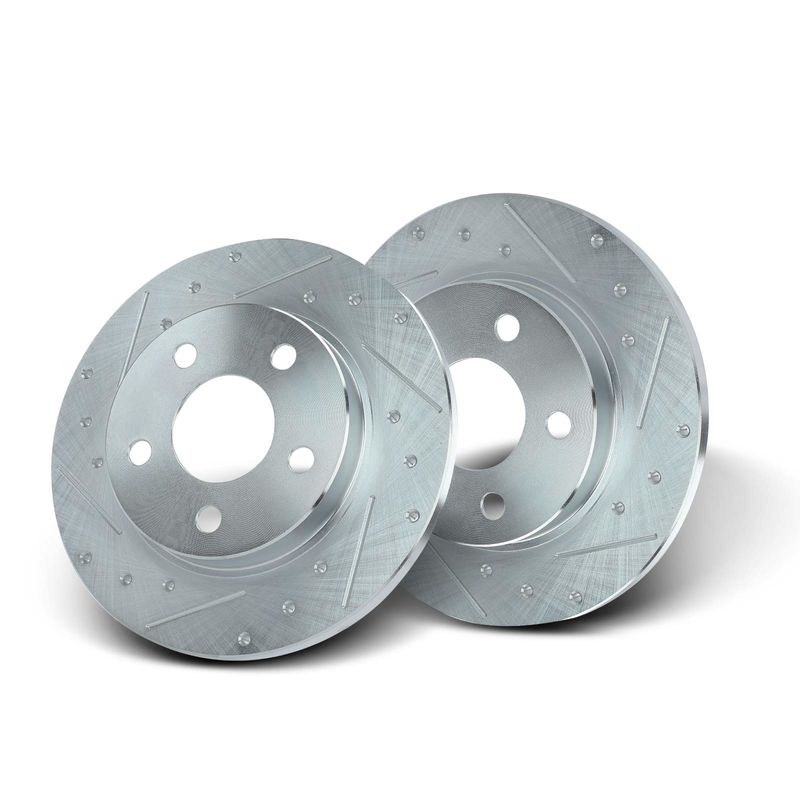 Rear Drilled Brake Rotors for Ford Taurus Lincoln Continental Mercury Sable