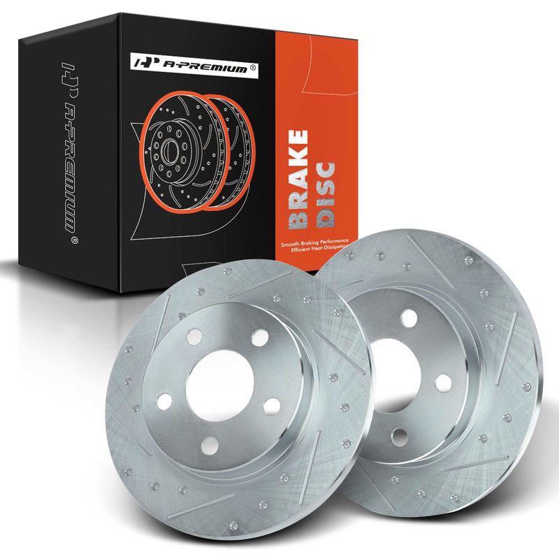 Rear Drilled Brake Rotors for Ford Taurus Lincoln Continental Mercury Sable
