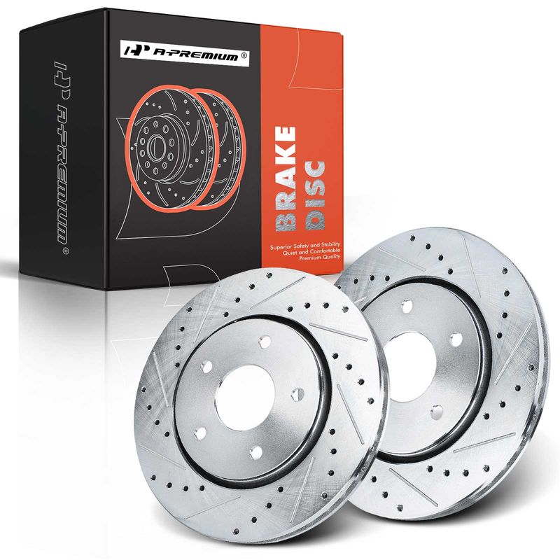 Front Drilled Brake Rotors for Chrysler Town & Country 08-16 Journey VW