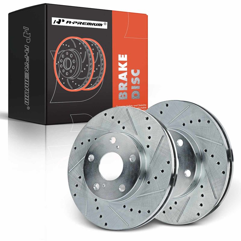 Front Drilled Brake Rotors for Toyota Camry 1992-2006 Solara Avalon Lexus ES300
