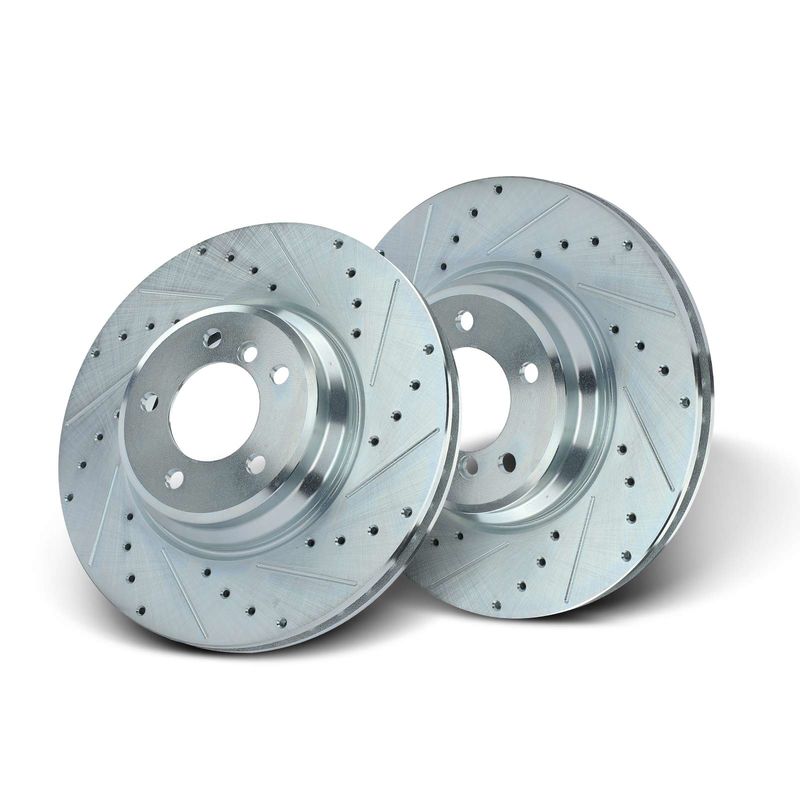 Front Drilled Brake Rotors for BMW E92 E84 335i 2007-2013 335d 335is X1 13-15