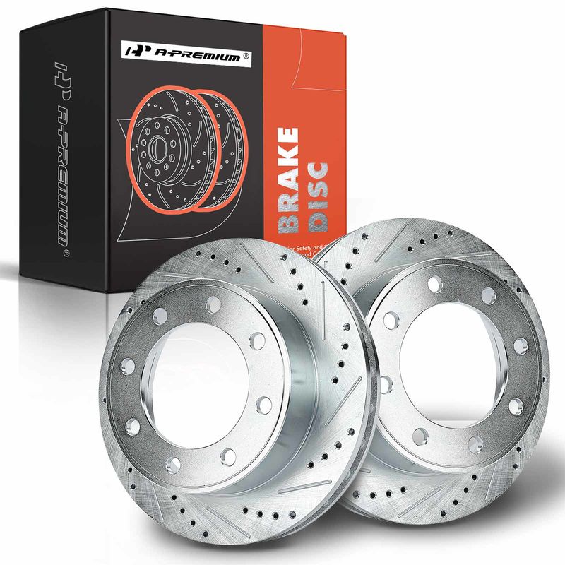 Front Drilled Brake Rotors for Ford Excursion F-250 F-350 Super Duty