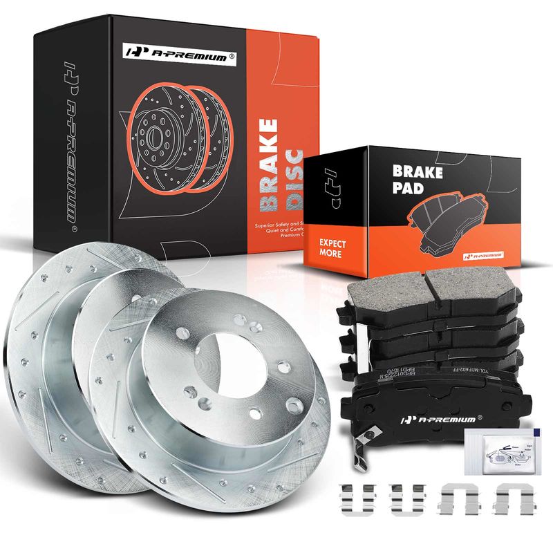 Rear Drilled Rotors & Ceramic Brake Pads for Kia Forte Koup 2010-2013 Forte5