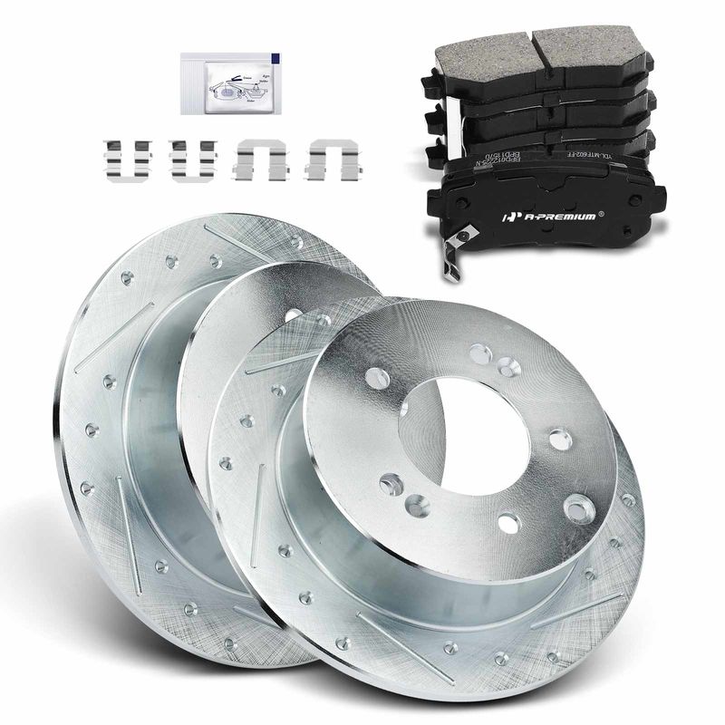 Rear Drilled Rotors & Ceramic Brake Pads for Kia Forte Koup 2010-2013 Forte5