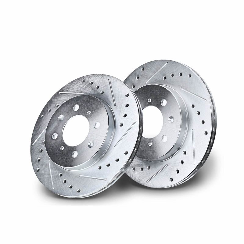 Front Drilled Brake Rotors for Honda Civic 90-05 Fit Insight Acura EL Integra