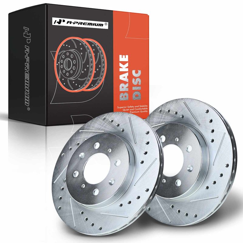 Front Drilled Brake Rotors for Honda Civic 90-05 Fit Insight Acura EL Integra