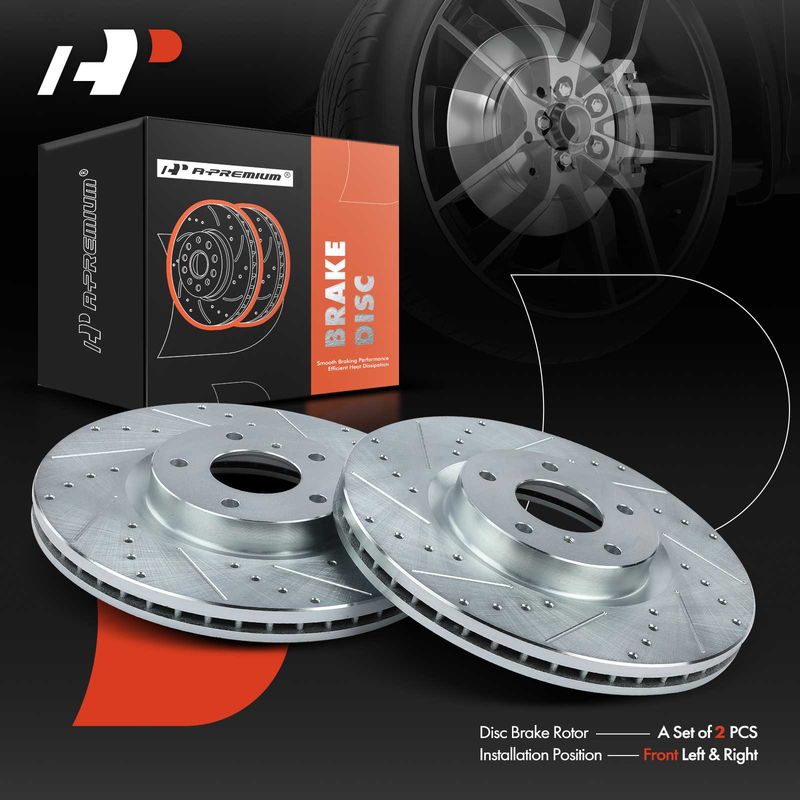 Front Drilled Brake Rotors for Nissan Murano 05-14 Altima INFINITI EX35 M56 Q70