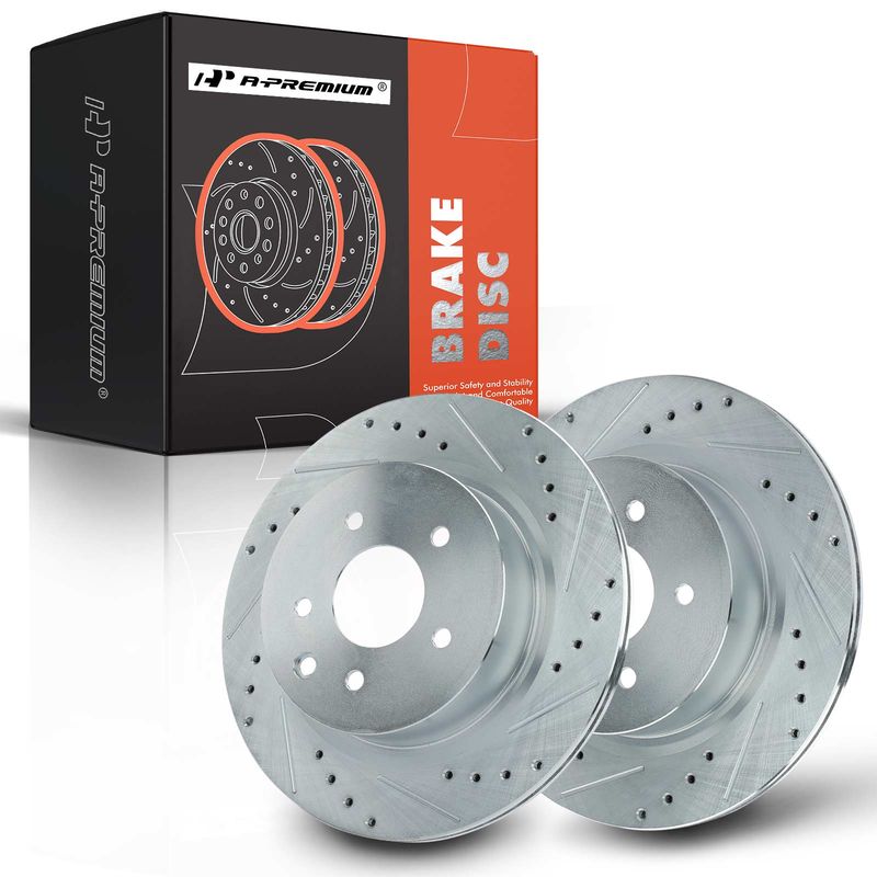 Rear Drilled Brake Rotors for Nissan Maxima 2009-2014 2016-2017 2019 3.5L