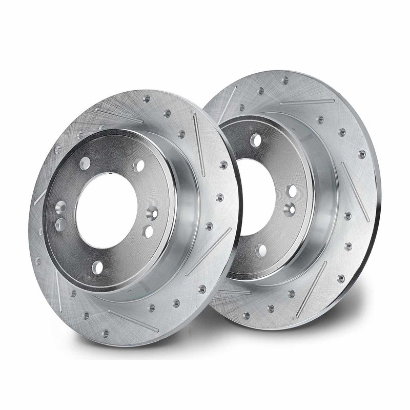 Rear Drilled Brake Rotors for Hyundai Elantra 11-20 Kia Soul Forte Koup