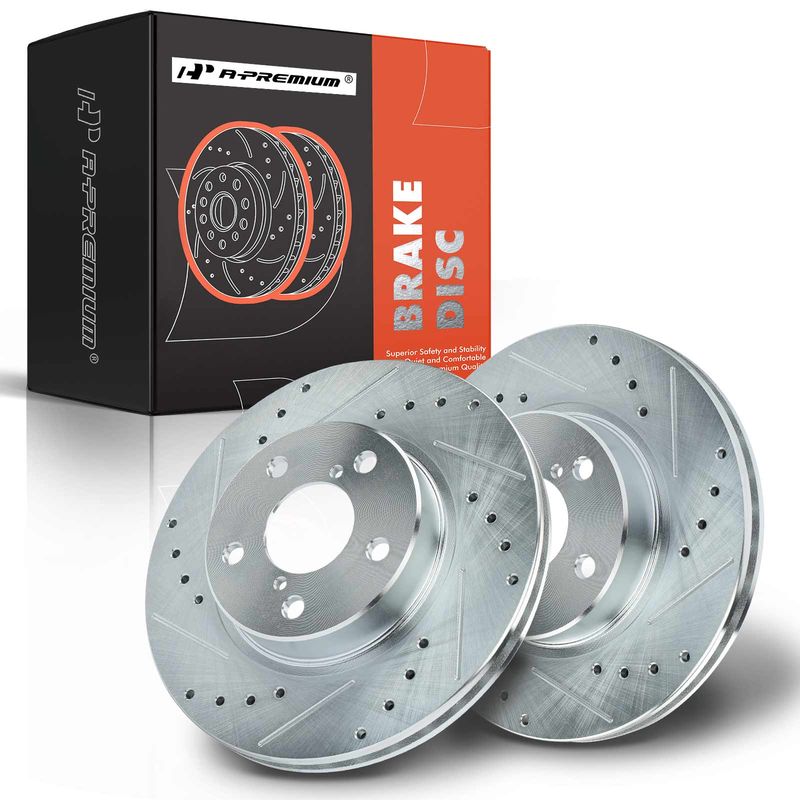 Front Drilled Brake Rotors for Subaru Impreza 1994-2001 Legacy 90-01