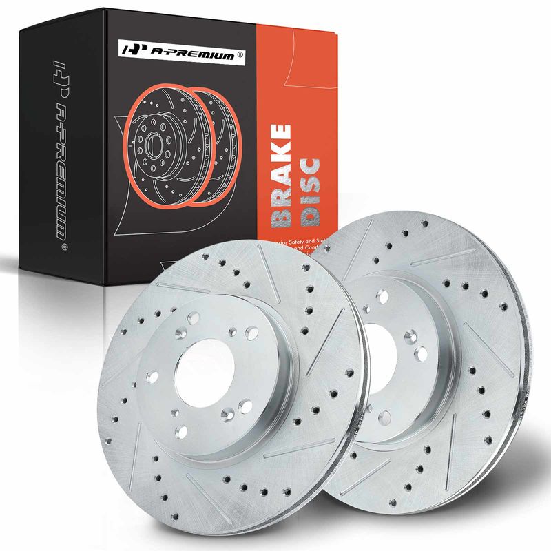 Front Drilled Brake Rotors for Honda Accord 1998-2017 Civic Element Acura Csx