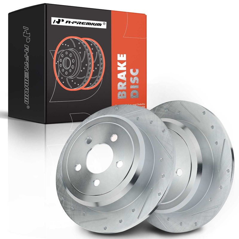 Rear Drilled Brake Rotors for Jeep Liberty 2008-2012 Dodge Nitro 2007-2011