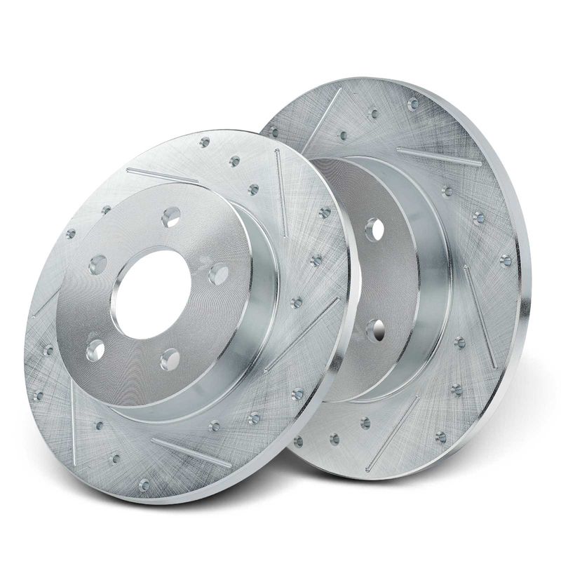 Rear Drilled Brake Rotors for Chevy Malibu 2004-2012 Cobalt Pontiac G5 G6 Saturn