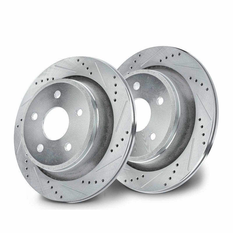 Rear Drilled Brake Rotors for Chrysler Aspen 07-09 Dodge Durango Ram