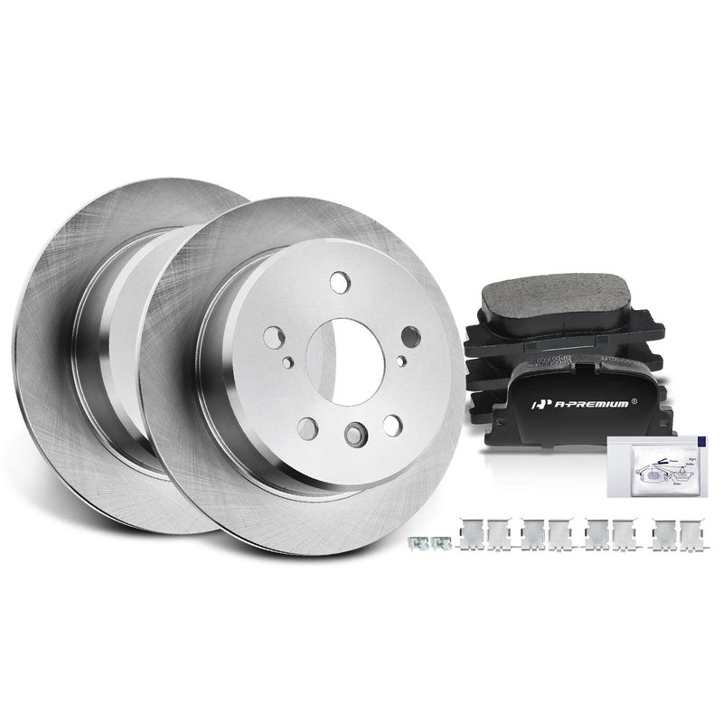 Rear Drilled Rotors & Ceramic Brake Pads for Lexus ES300 Toyota Camry 2000-2001