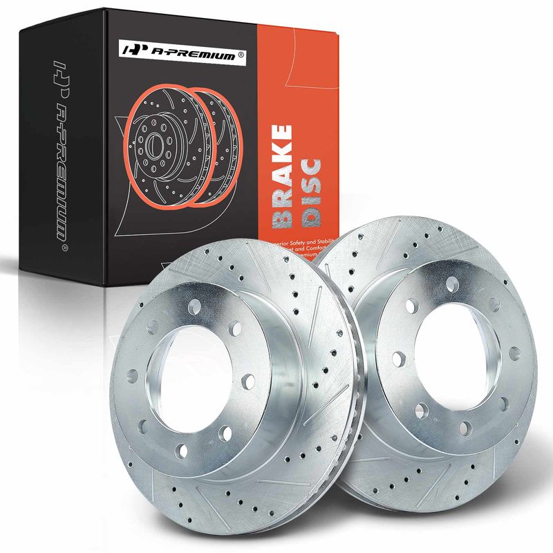 Front Drilled Brake Rotors for Dodge Ram 1500 2006-2008 2500 2003-2008
