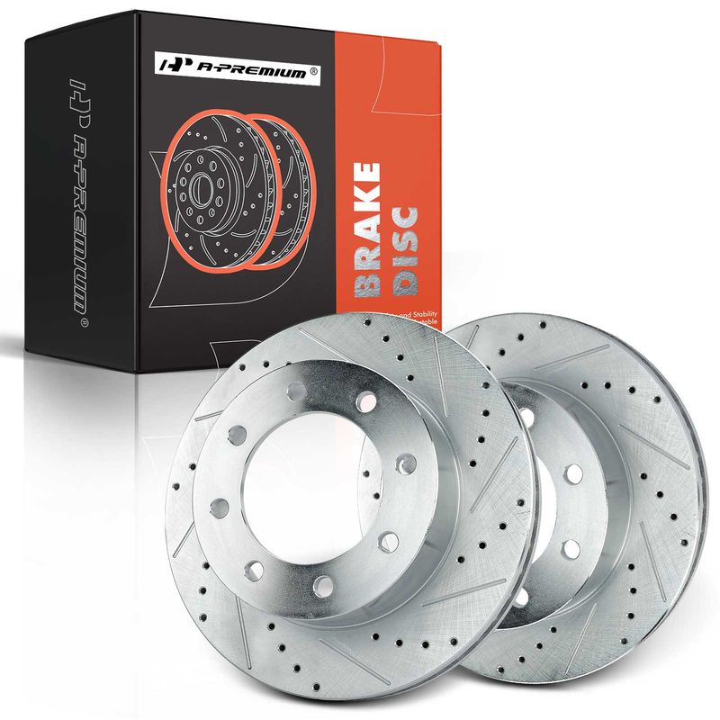 Front Drilled Brake Rotors for Ford F-250 Super Duty F-350 Super Duty 4WD AWD