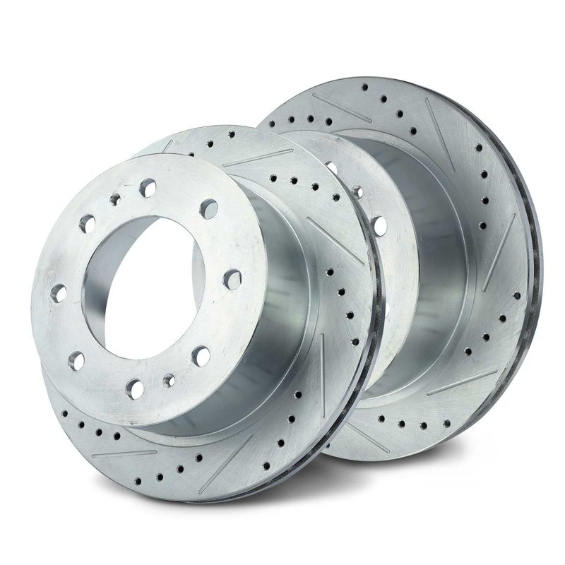 Rear Drilled Brake Rotors for Chevy Silverado 2500 HD GMC Sierra 2500 HD 11-21