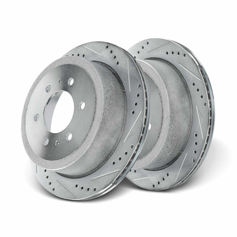 Rear Drilled Brake Rotors for Ford F-150 04-11 Lincoln Mark LT 06-08 6 Lug
