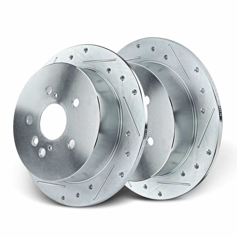 Rear Drilled Brake Rotors for Toyota Sienna 2004-2010 V6 3.3L 3.5L