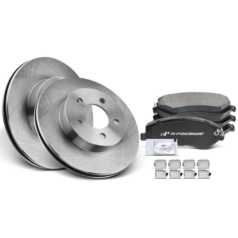 Front Disc Brake Rotors & Ceramic Brake Pads for Jeep Liberty 2002-2007 288mm