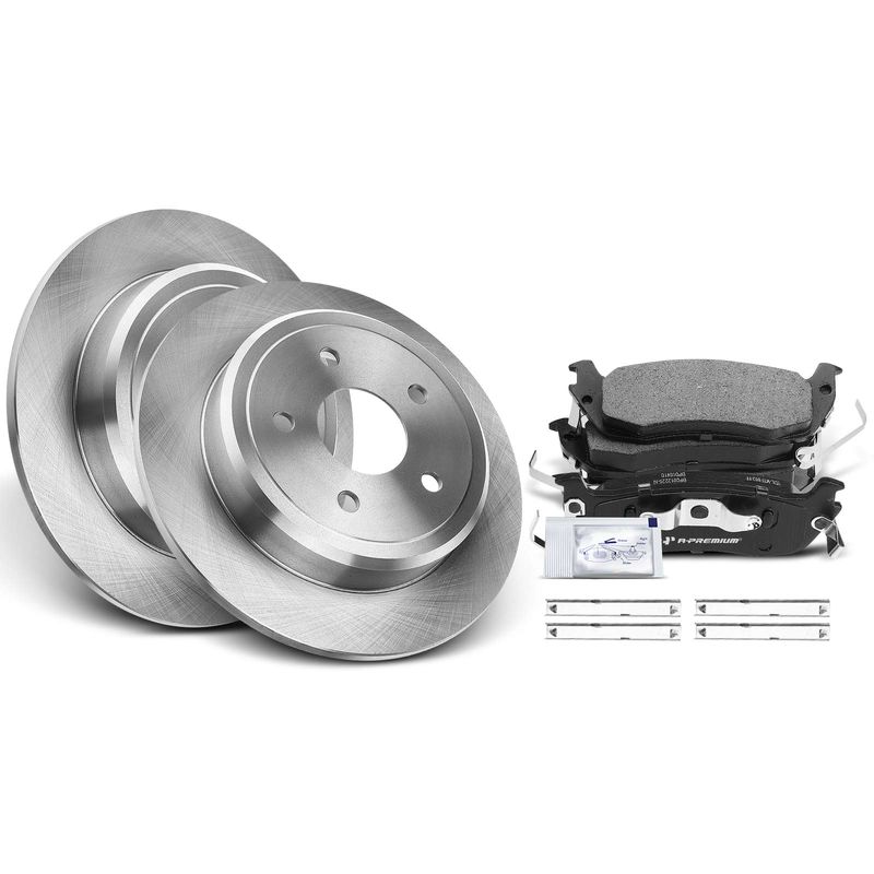 Rear Disc Brake Rotors & Ceramic Brake Pads for Jeep Commander Grand Cherokee