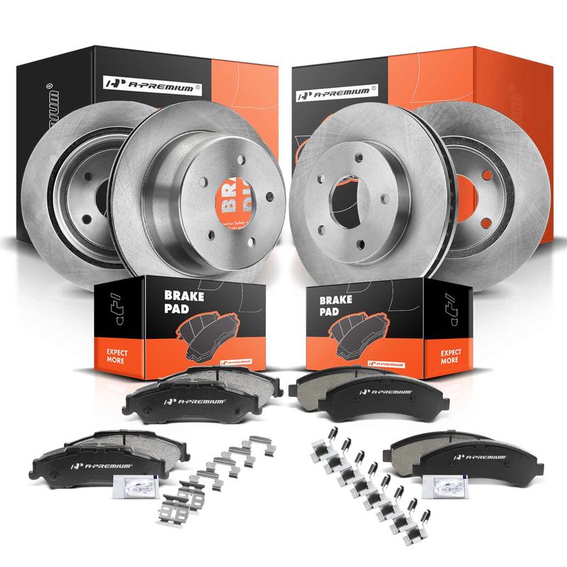 Front & Rear Disc Brake Rotors & Ceramic Brake Pads for Chevy Blazer S10 GMC