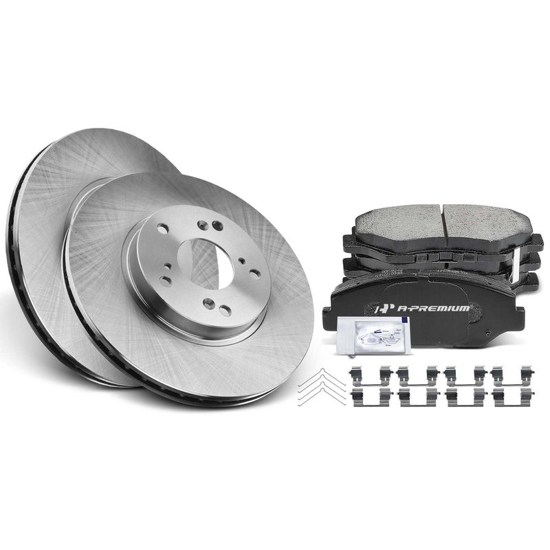 Front Disc Brake Rotors & Ceramic Brake Pads for Honda Accord 2003-2017 Element